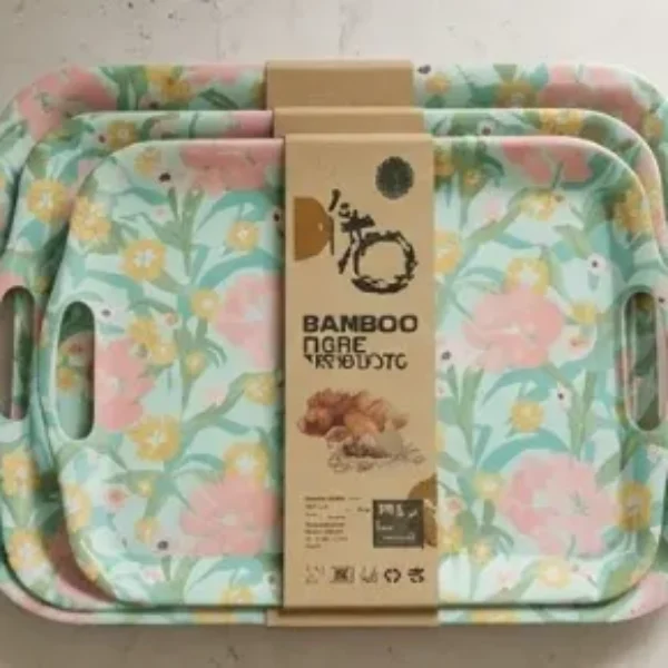 set de bandejas de fibra de bambú 46*32*42*29*36*26CM