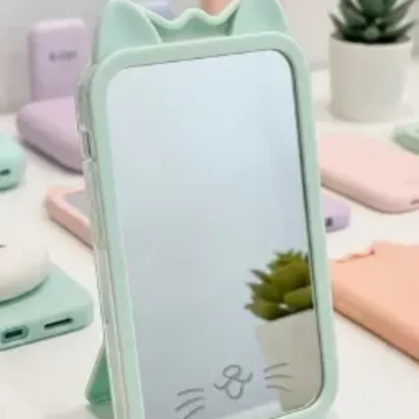 Espejo de tocador con orejas de gato 12.3*18CM