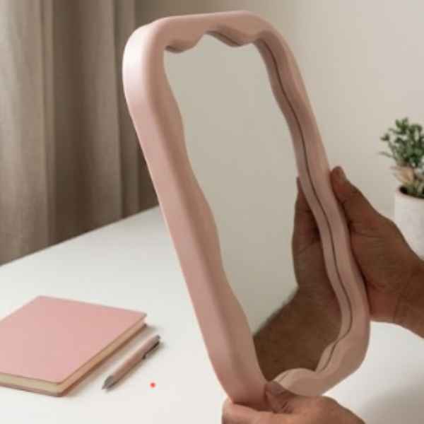 espejo decorativo de diseño ondulado 17.5*20.5CM