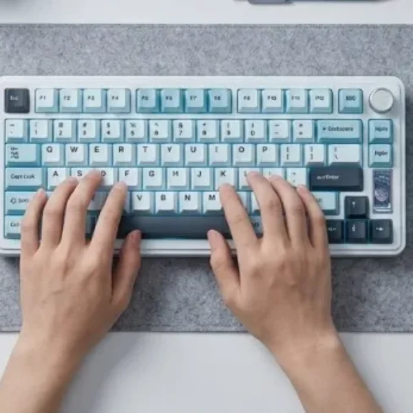 Teclado mecánico inalámbrico Bluetooth AULA S75 Pro Ice Blue 40*13*4CM