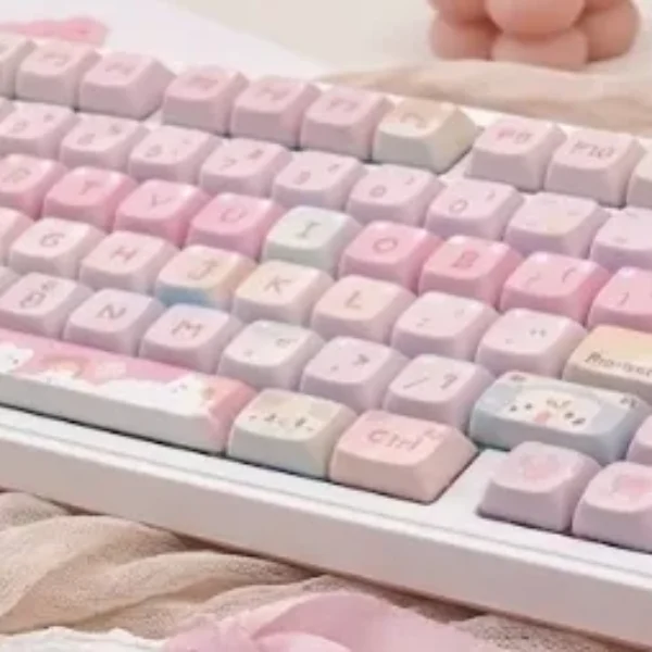 Teclado mecánico inalámbrico Bluetooth AULA S75 Pro pink 40*13*4CM