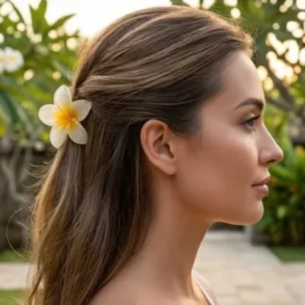 pinzas para el cabello con forma de flor hawaiana 8cm
