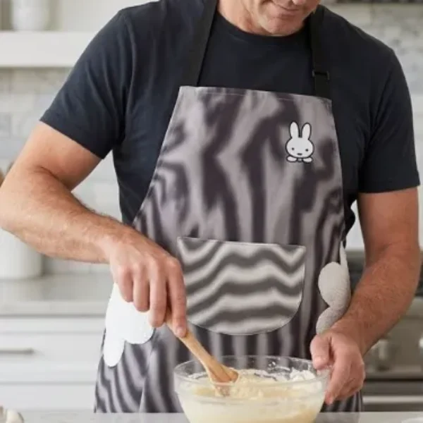 delantal de cocina impermeable con un diseño funcional de rayas 70*70CM
