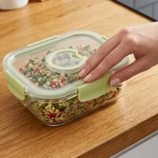 taper de vidrio hermético cuadrado 1000ML