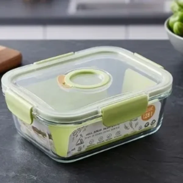 taper de vidrio hermético cuadrado 630ML