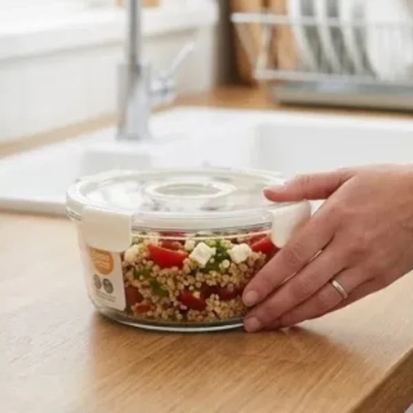 taper de vidrio hermético redonda 635ML