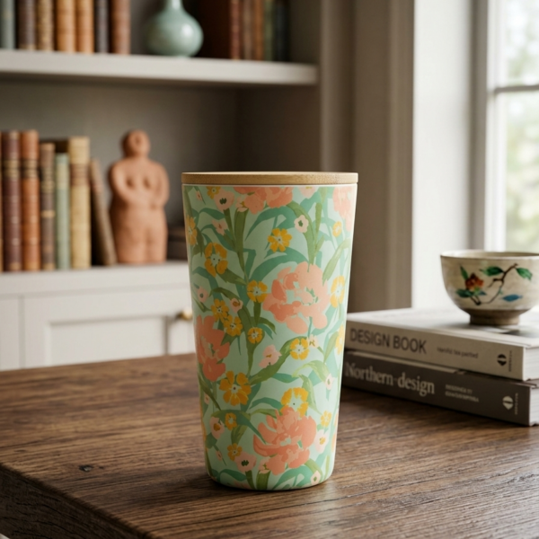 Frasco sellado redondo de tamaño grande Fibra de bambú 10.5*18.5CM