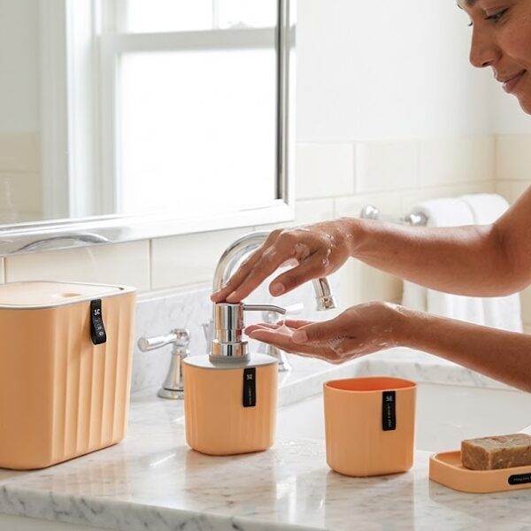 juego de accesorios para baño de 4 piezas Amarillo Morandi 7.3*2.8*11.4*7*10.3 13.6*16.5*13.2*7*16cm