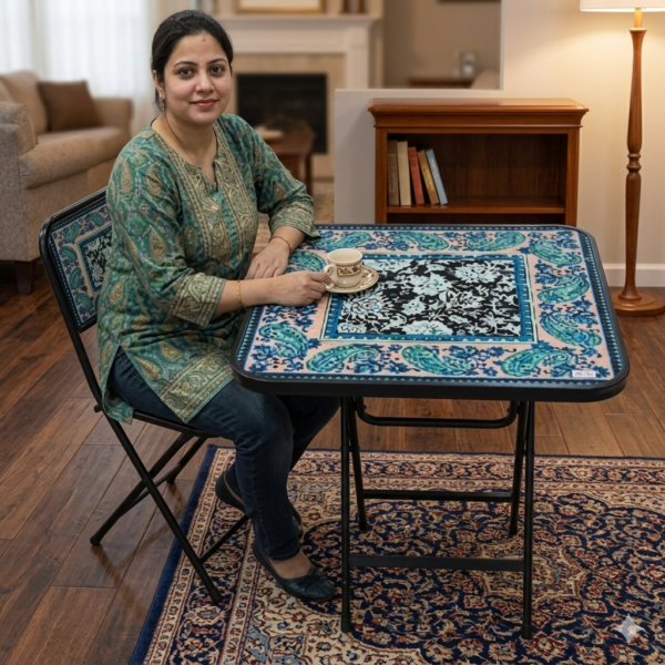 mesa de vidrio plegable decorativa 60*60CM